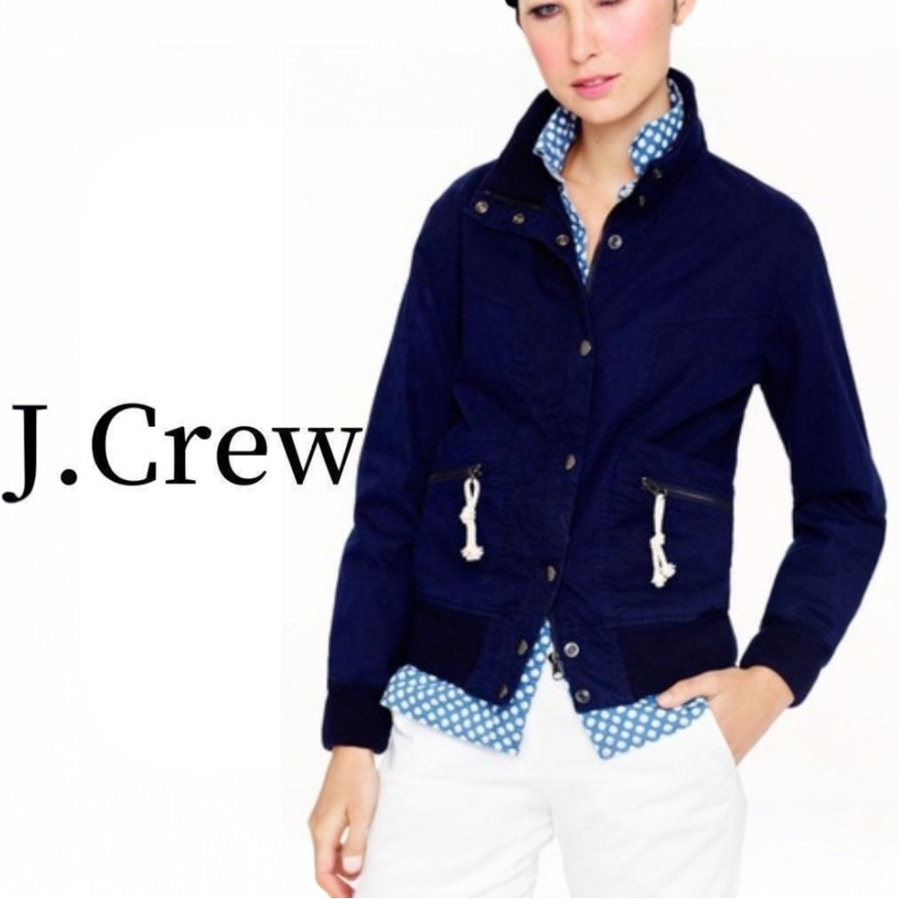 J.Crew Utility Jacket in Navy Blue Size Medium